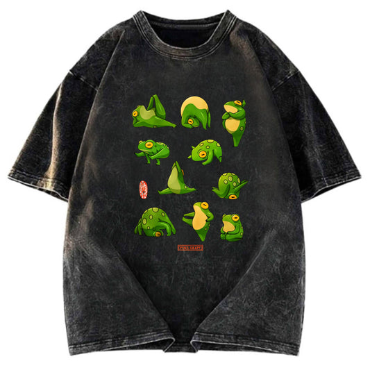 Tokyosol DingHuArt Frog Washed T-Shirt