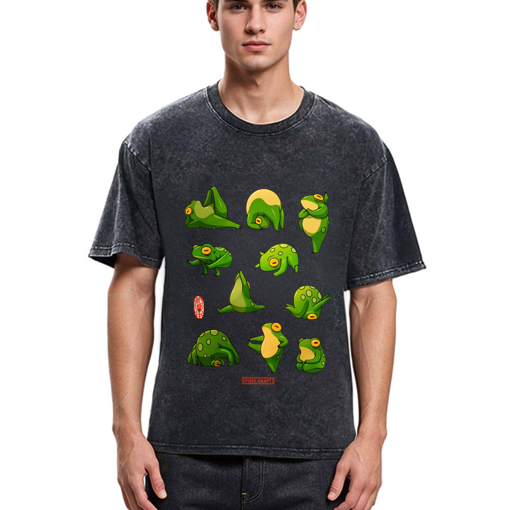 Tokyosol DingHuArt Frog Washed T-Shirt
