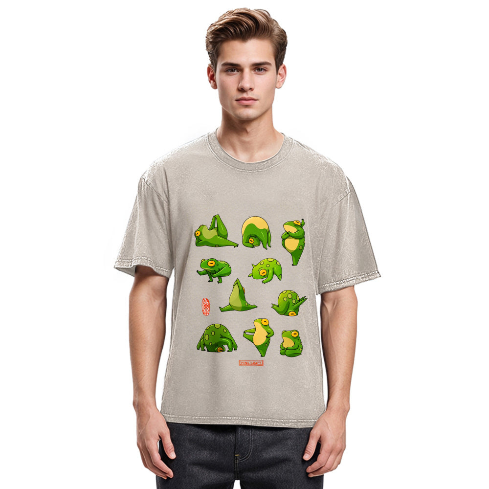 Tokyosol DingHuArt Frog Washed T-Shirt