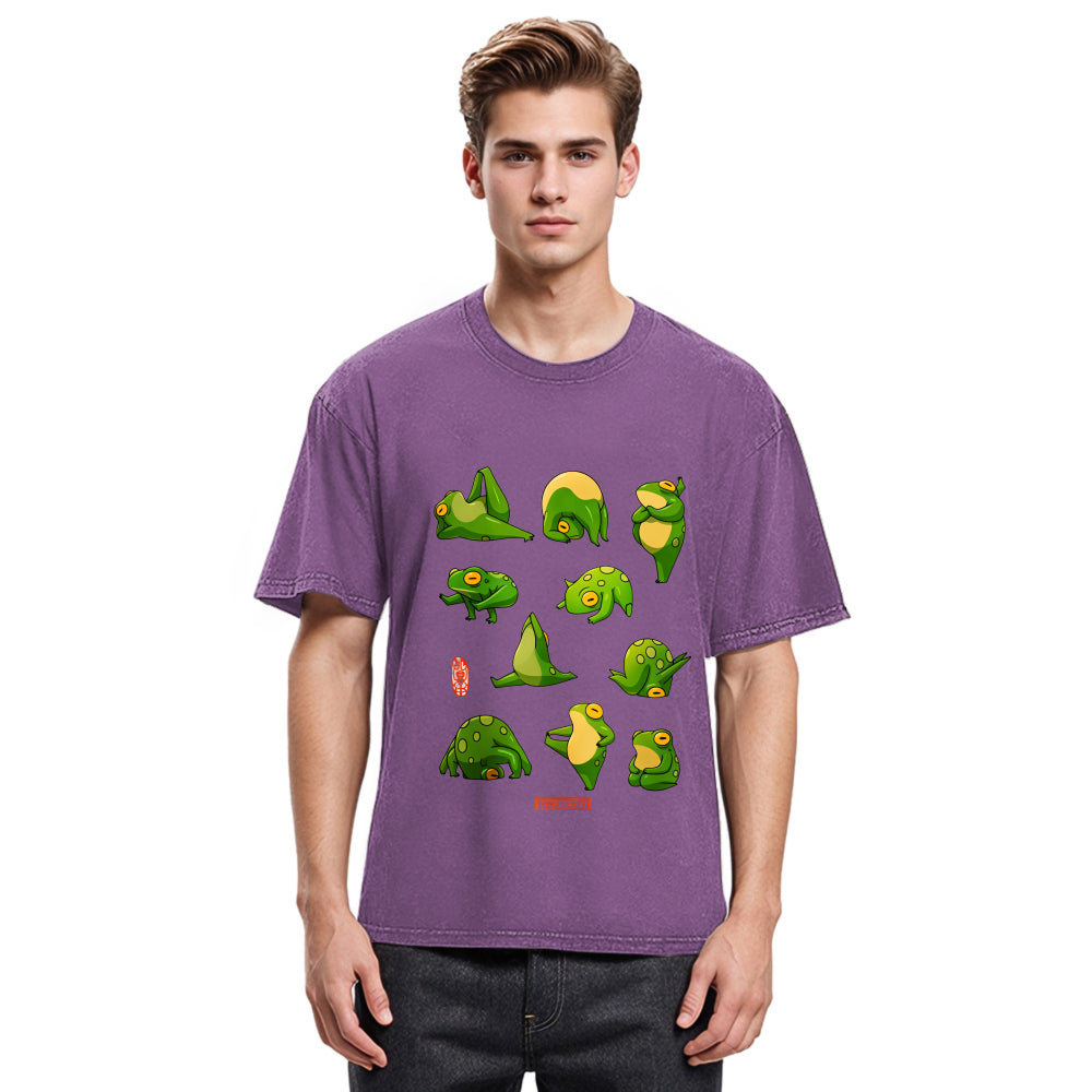 Tokyosol DingHuArt Frog Washed T-Shirt