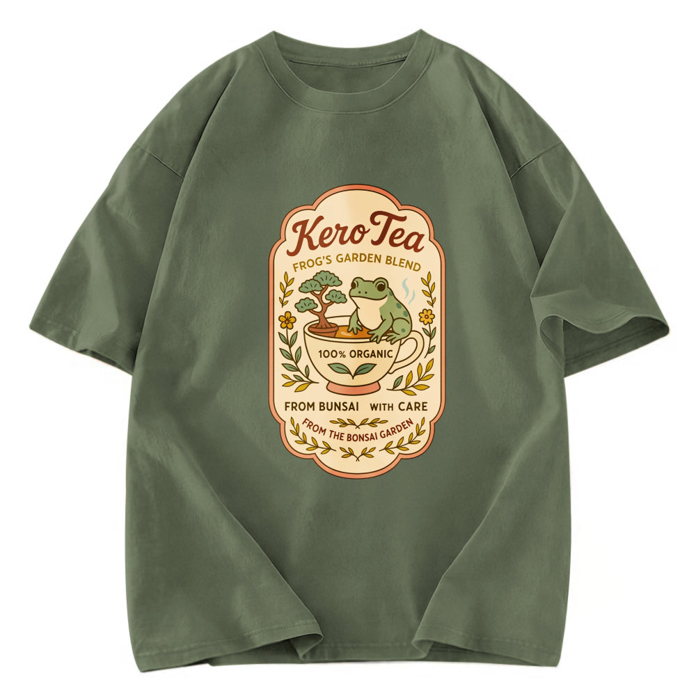 Tokyosol Kero Tea Poster Retro Frog Washed T-Shirt
