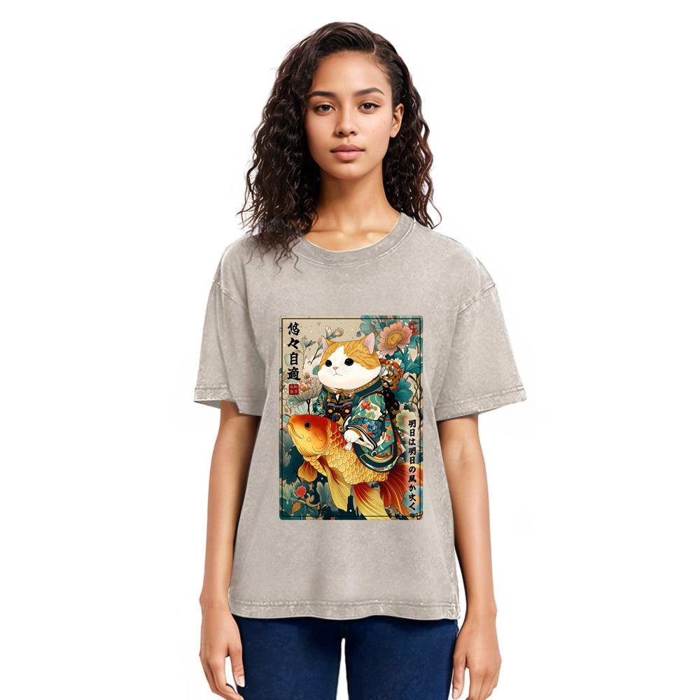 Tokyosol Go with the Flow Washed T-Shirt