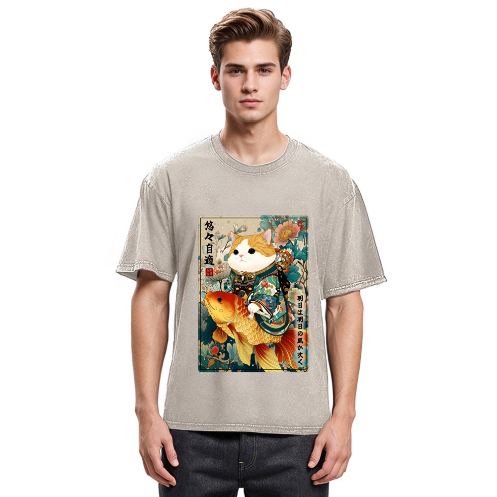 Tokyosol Go with the Flow Washed T-Shirt
