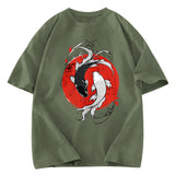 Tokyosol Japanese Yin Yang Koi Washed T-Shirt