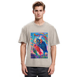 Tokyosol Ukiyoe Rabbit Ride Carp Streamer Poster Washed T-Shirt