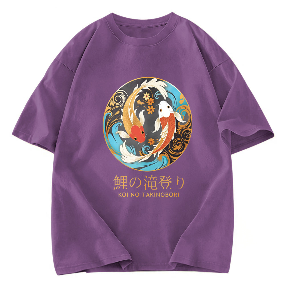 Tokyosol Two Koi Carps Washed T-Shirt