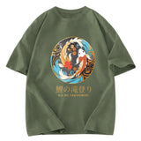 Tokyosol Two Koi Carps Washed T-Shirt
