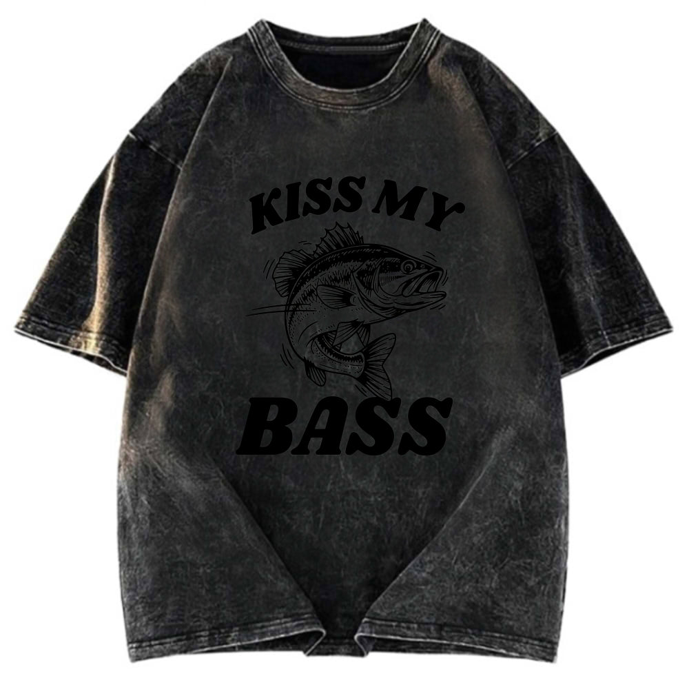 Tokyosol Bass Pun Funny Washed T-Shirt