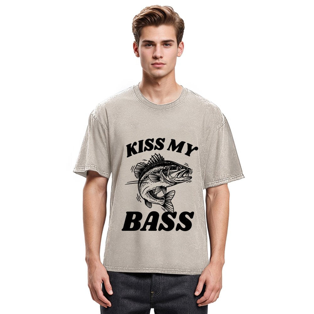 Tokyosol Bass Pun Funny Washed T-Shirt