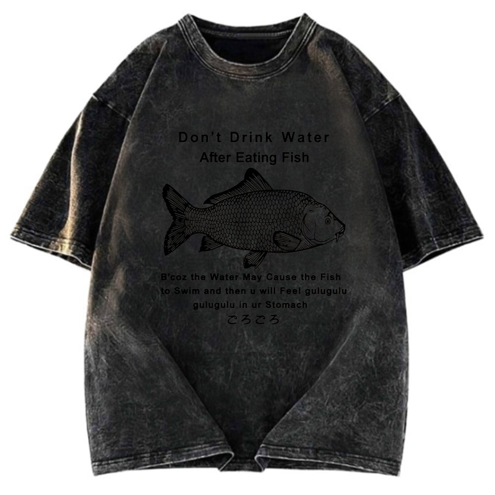 Tokyosol Stomach Rumbling Funny Washed T-Shirt