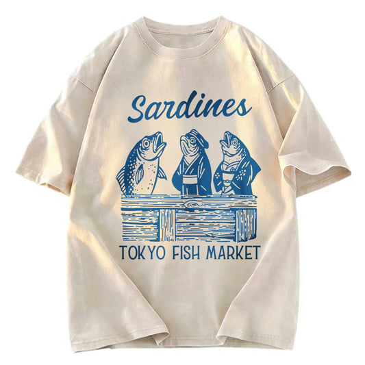 Tokyosol Sardine Merchant Washed T-Shirt