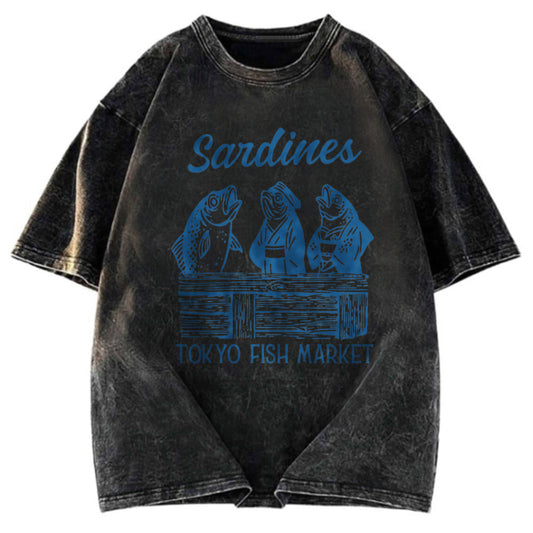 Tokyosol Sardine Merchant Washed T-Shirt