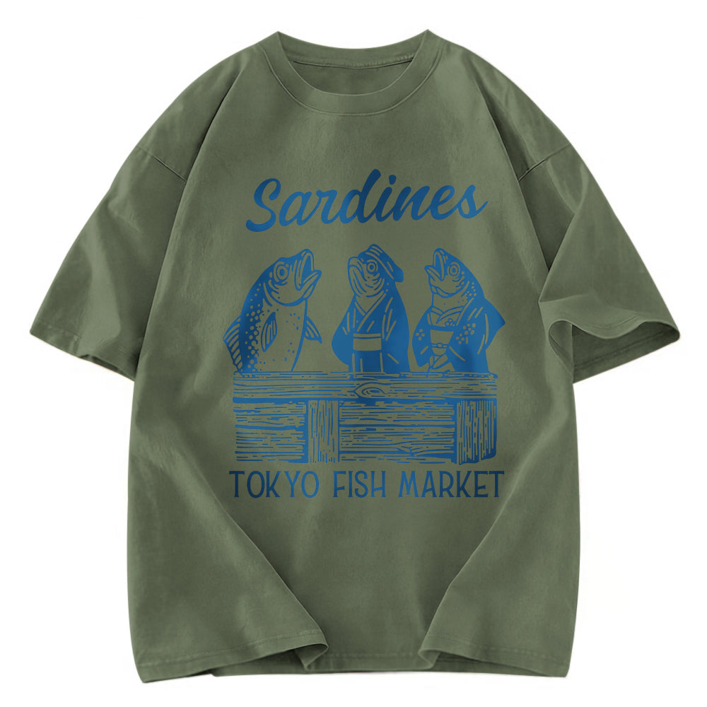 Tokyosol Sardine Merchant Washed T-Shirt