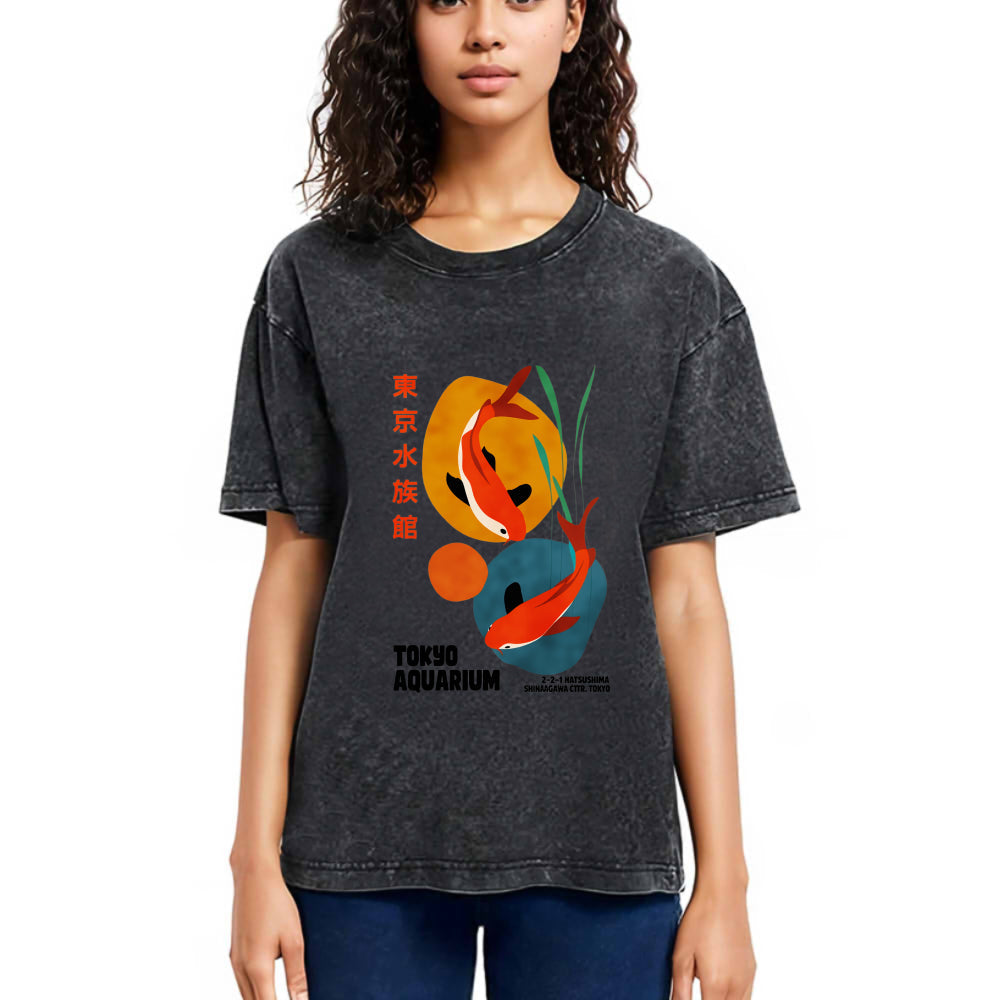 Tokyosol Tokyo Koi Dreams Washed T-Shirt
