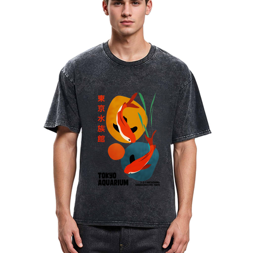 Tokyosol Tokyo Koi Dreams Washed T-Shirt