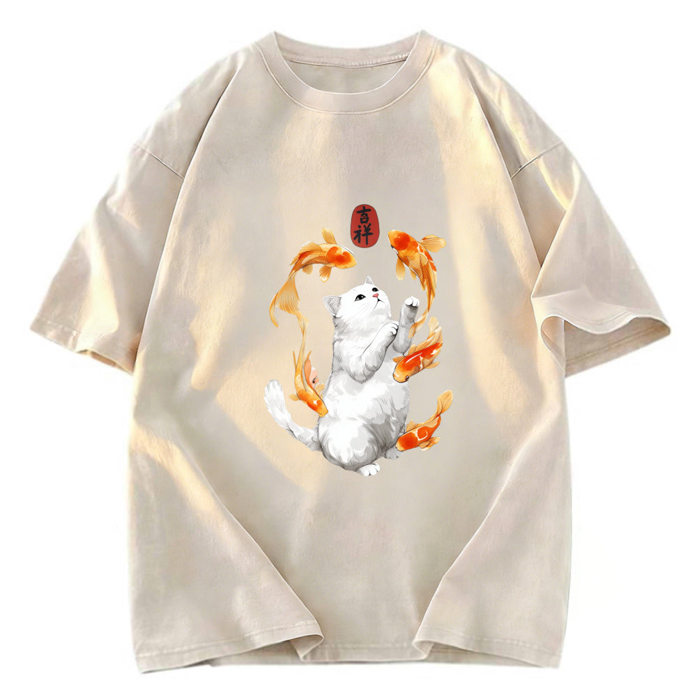 Tokyosol Zen Cat And The Dancing Fish Classic T-Shirt