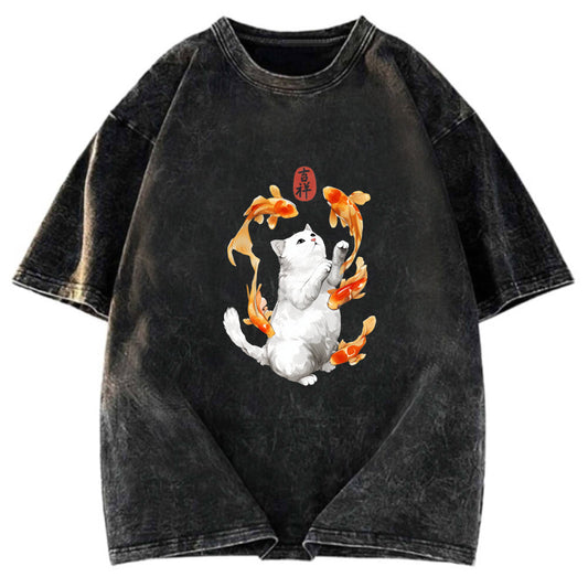 Tokyosol Zen Cat And The Dancing Fish Classic T-Shirt