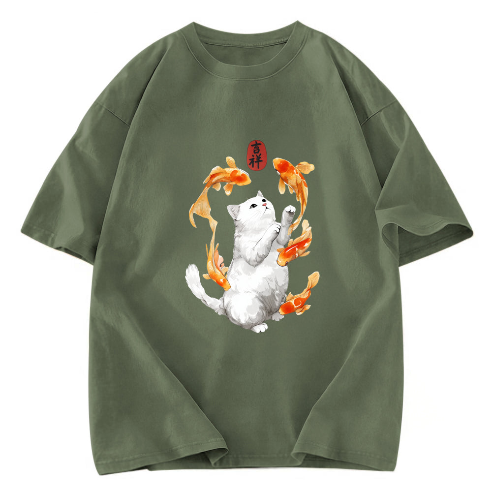 Tokyosol Zen Cat And The Dancing Fish Classic T-Shirt