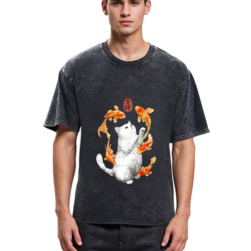 Tokyosol Zen Cat And The Dancing Fish Classic T-Shirt
