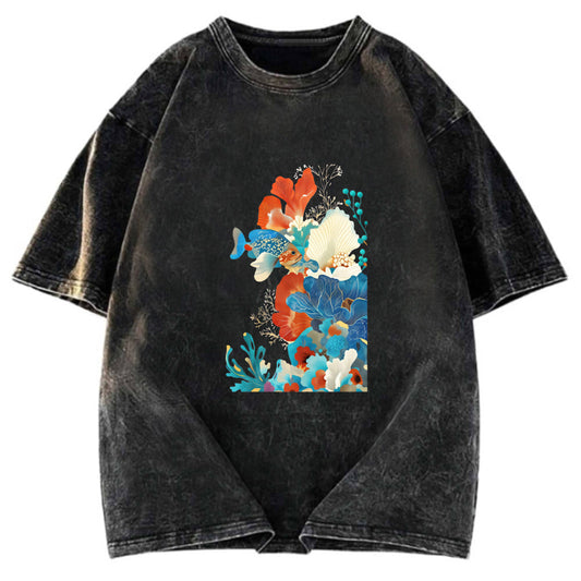 Tokyosol Underwater Corals Washed T-Shirt