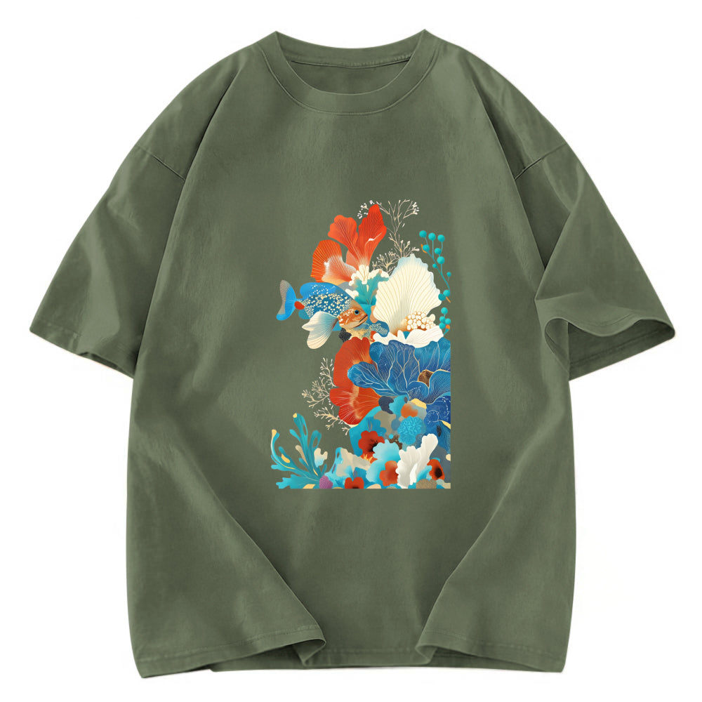 Tokyosol Underwater Corals Washed T-Shirt