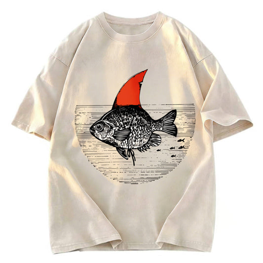 Tokyosol Shark In The Fish Tank Washed T-Shirt