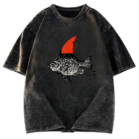 Tokyosol Shark In The Fish Tank Washed T-Shirt