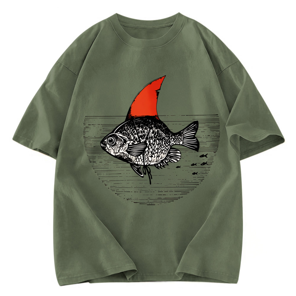 Tokyosol Shark In The Fish Tank Washed T-Shirt