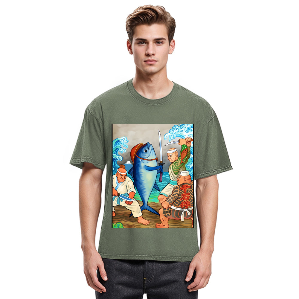 Tokyosol Tuna VS Human Washed T-Shirt