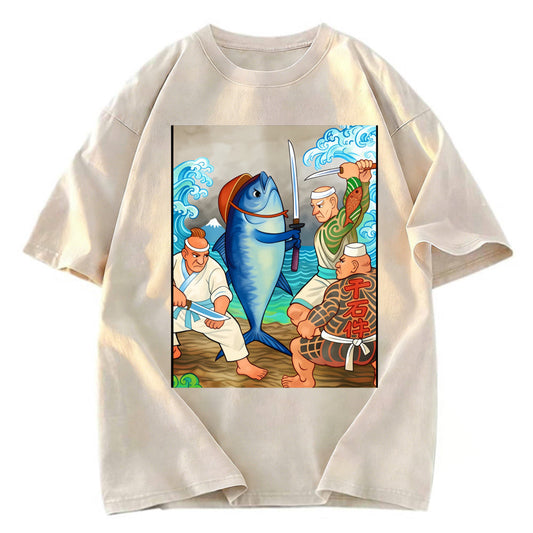 Tokyosol Tuna VS Human Washed T-Shirt