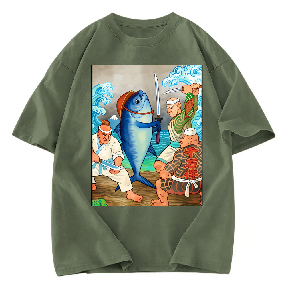 Tokyosol Tuna VS Human Washed T-Shirt