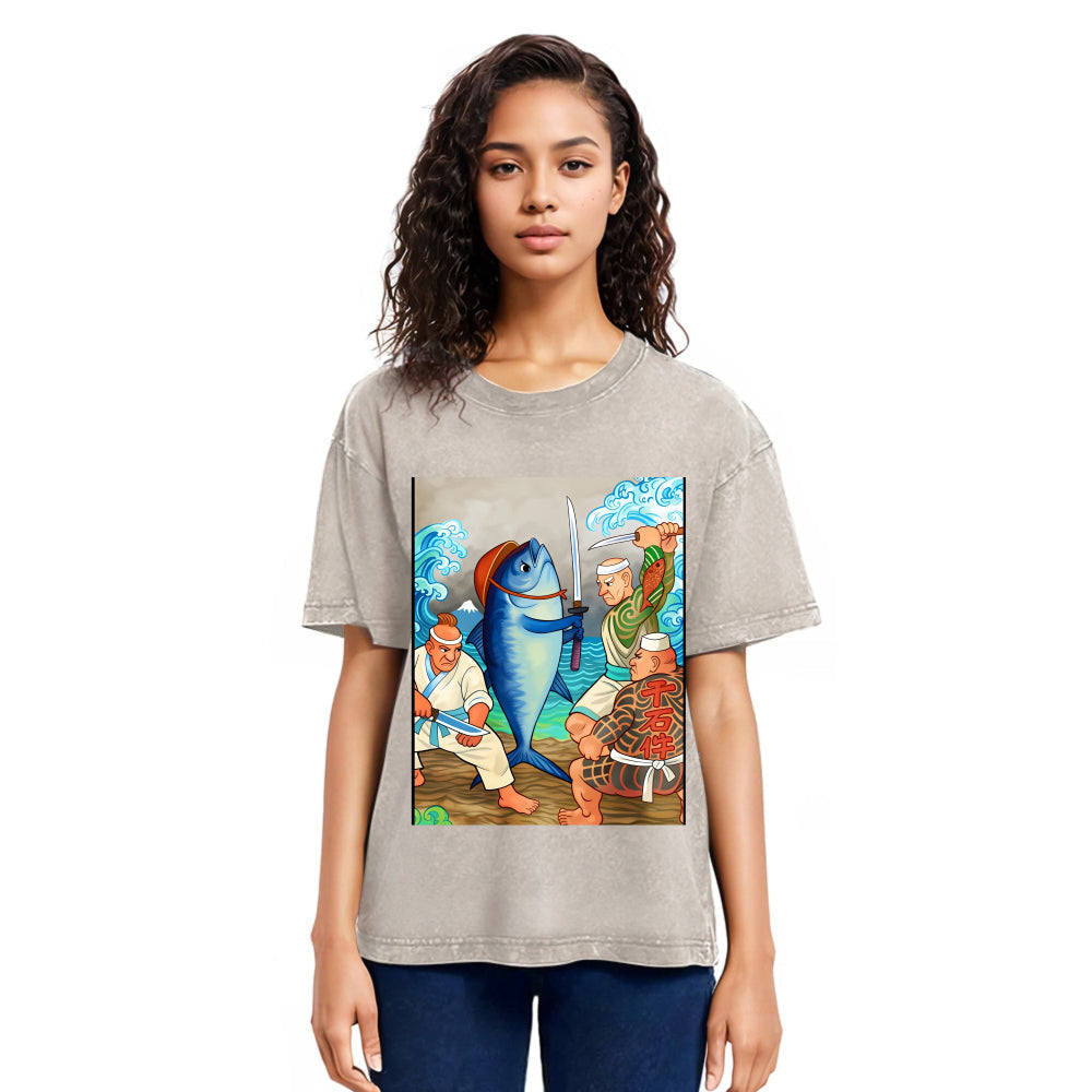 Tokyosol Tuna VS Human Washed T-Shirt