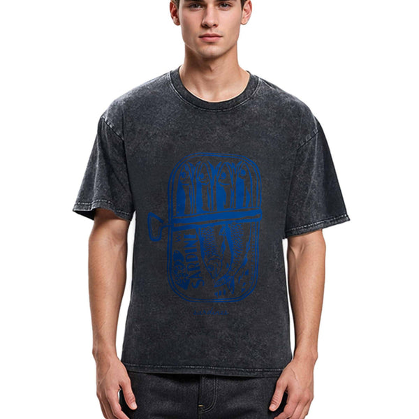 Tokyosol Woodcut Sardines Washed T-Shirt