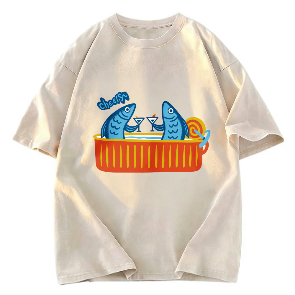 Tokyosol Canned Fish Bar Washed T-Shirt