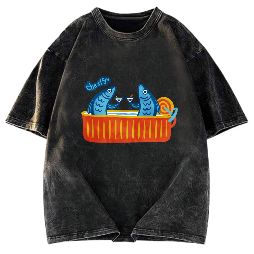 Tokyosol Canned Fish Bar Washed T-Shirt