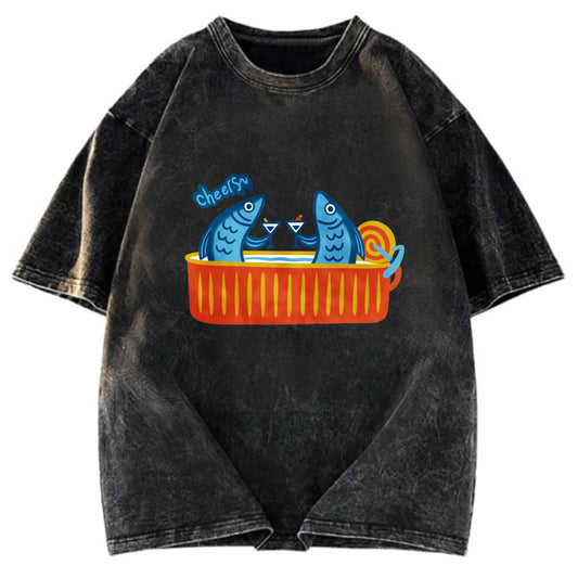 Tokyosol Canned Fish Bar Washed T-Shirt