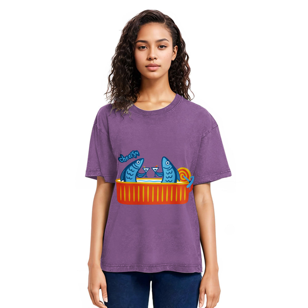 Tokyosol Canned Fish Bar Washed T-Shirt