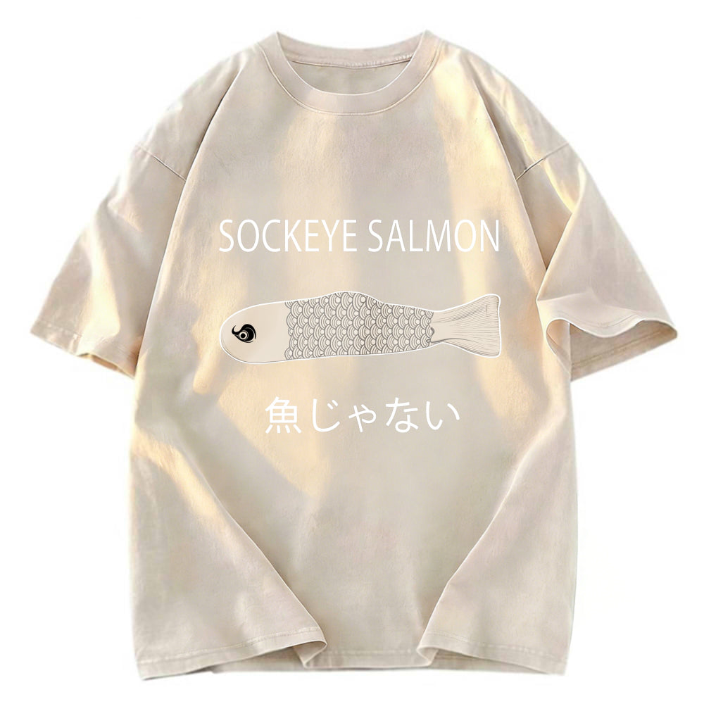 Tokyosol Sockeye Salmon Washed T-Shirt