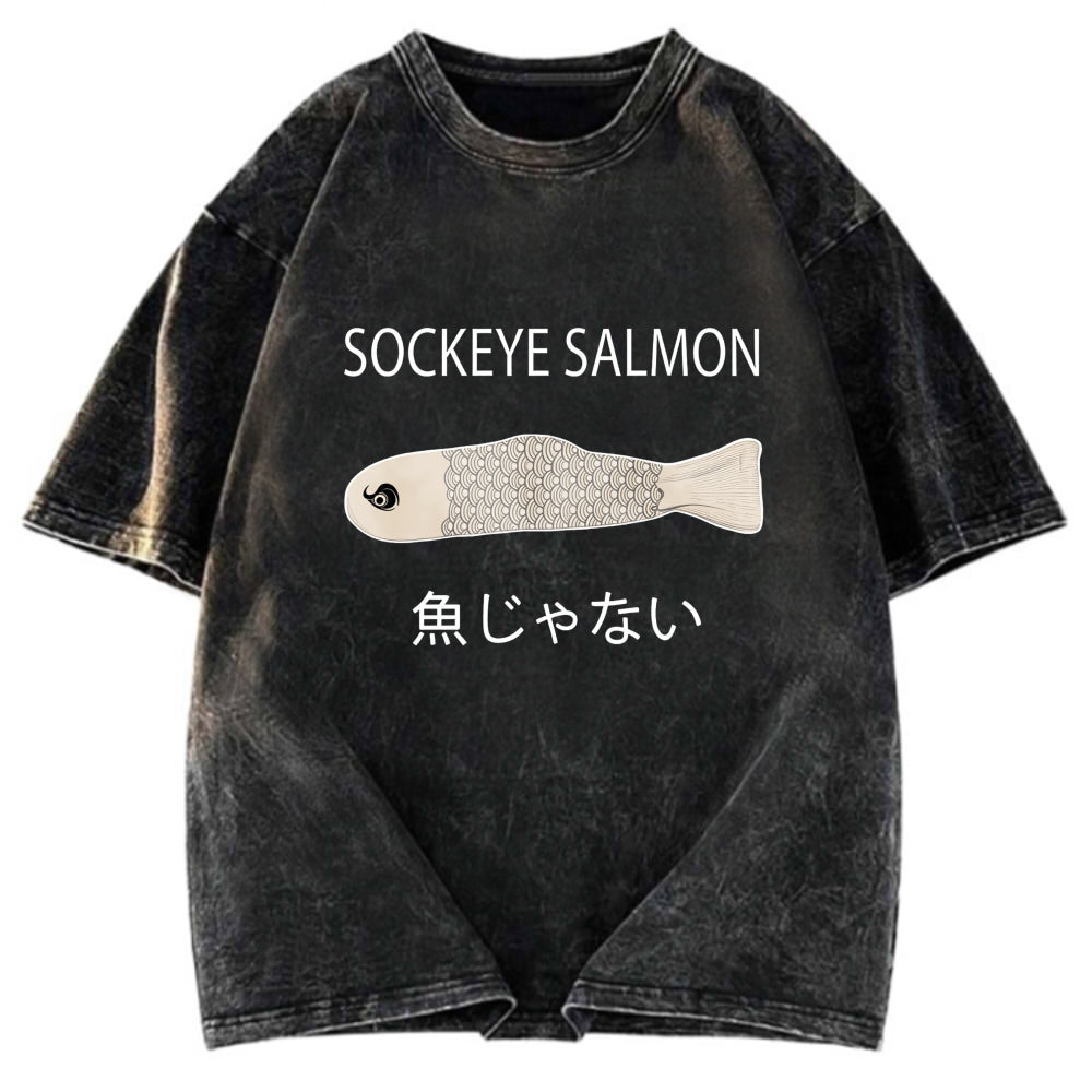 Tokyosol Sockeye Salmon Washed T-Shirt