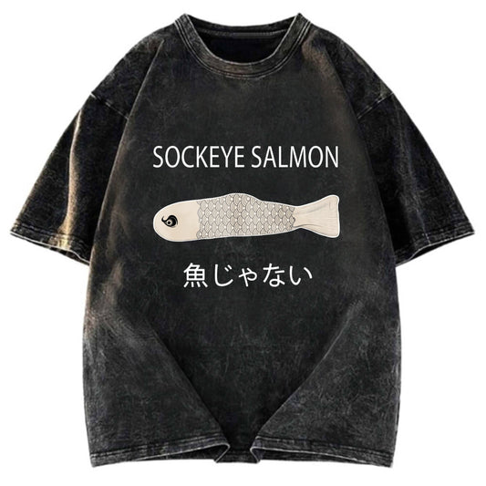 Tokyosol Sockeye Salmon Washed T-Shirt