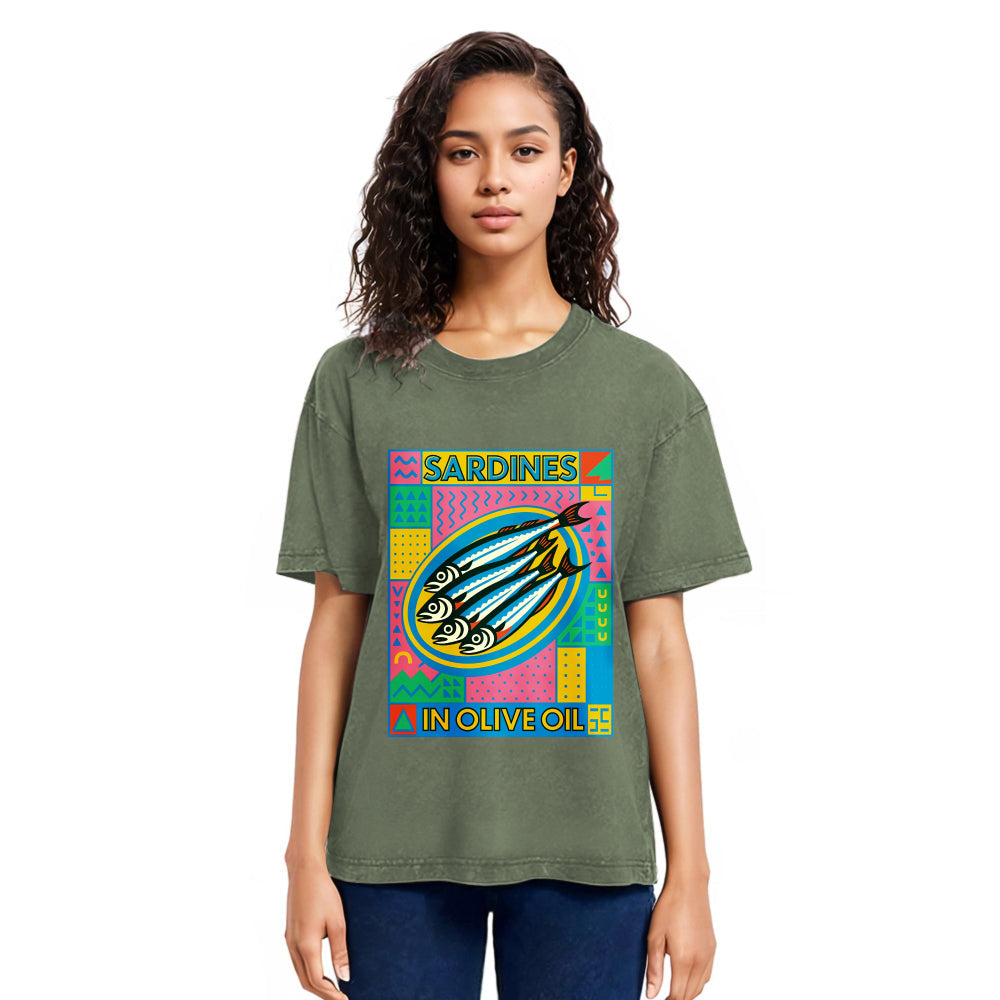 Tokyosol Fresh Sardines Washed T-Shirt