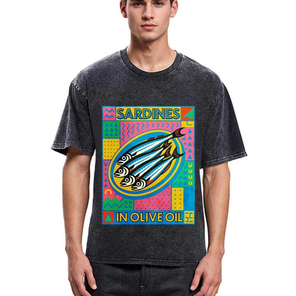 Tokyosol Fresh Sardines Washed T-Shirt