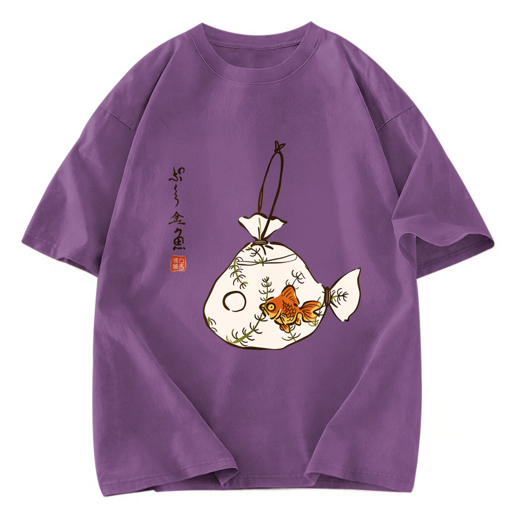 Tokyosol Vintage Carp Painting Washed T-Shirt
