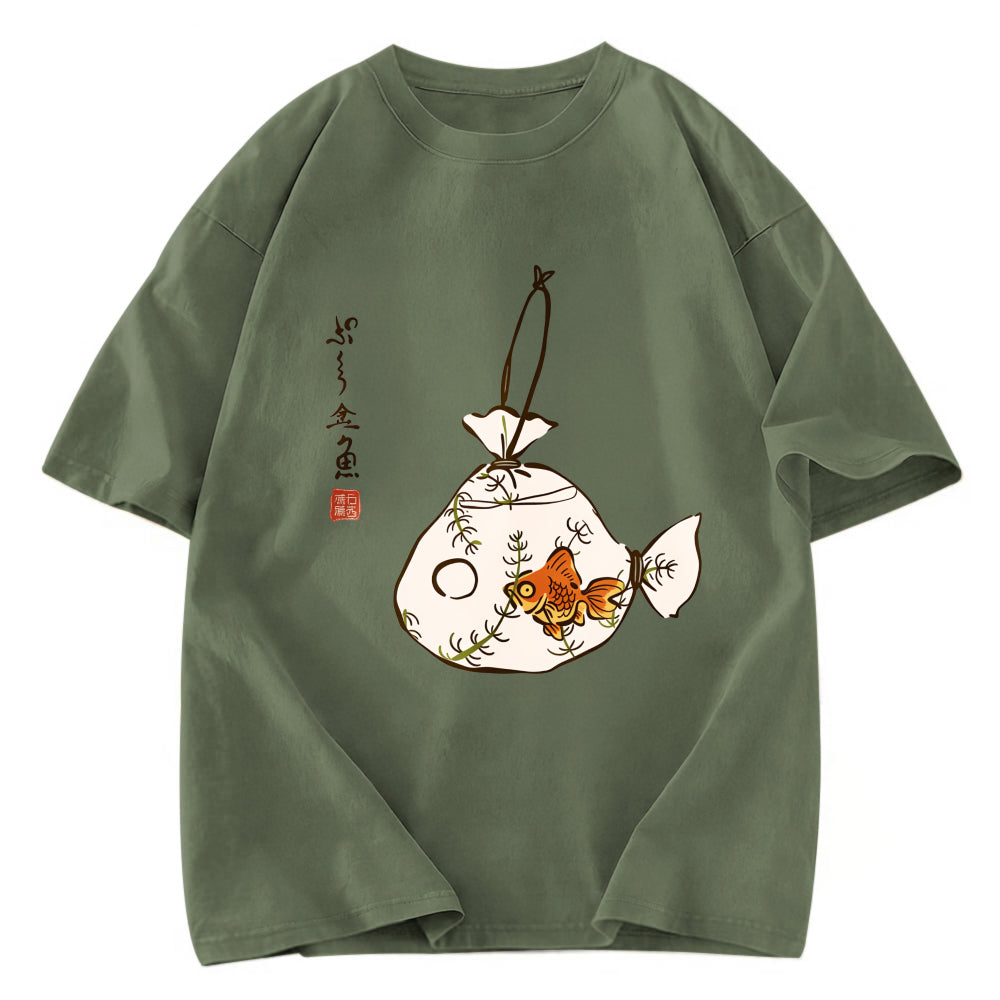 Tokyosol Vintage Carp Painting Washed T-Shirt