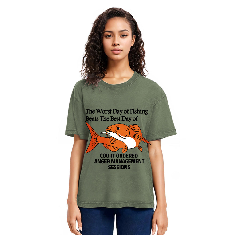 Tokyosol Funny Koi Joke Washed T-Shirt