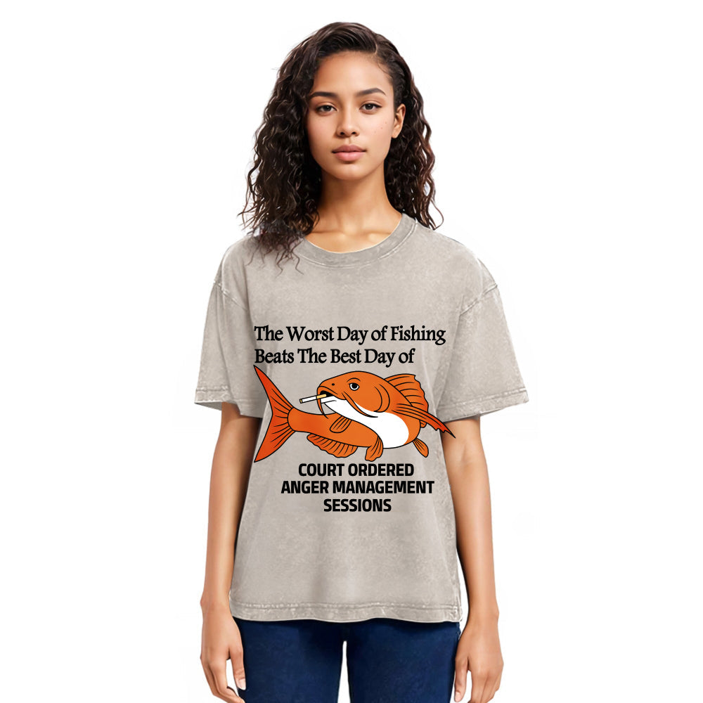 Tokyosol Funny Koi Joke Washed T-Shirt