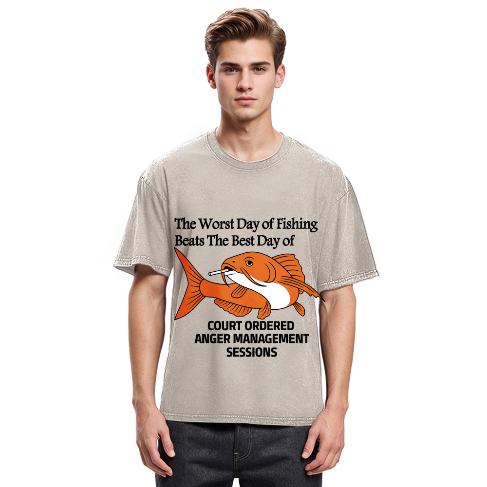 Tokyosol Funny Koi Joke Washed T-Shirt