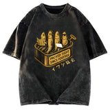 Tokyosol Sardines Office Worker Washed T-Shirt
