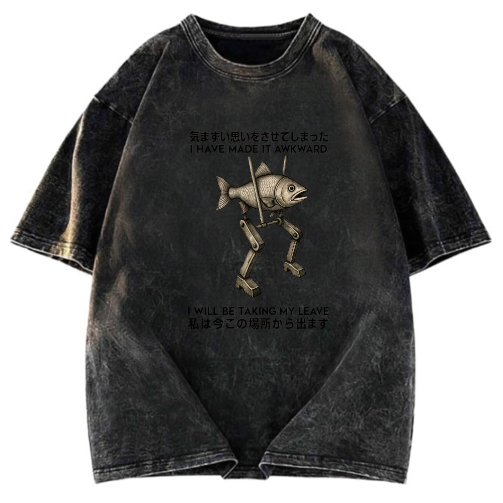 Tokyosol I Have Made It Awkward Washed T-Shirt
