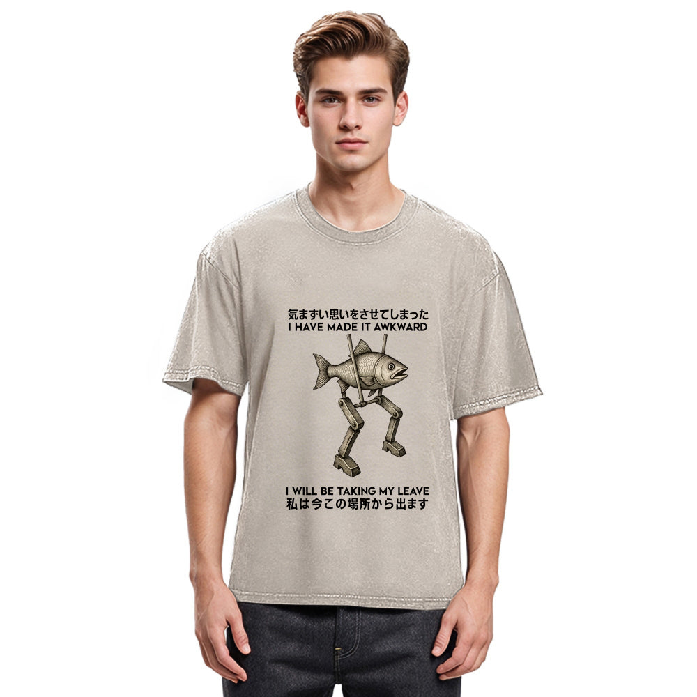 Tokyosol I Have Made It Awkward Washed T-Shirt